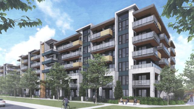 Anbang — four levels of apartment units above grade.