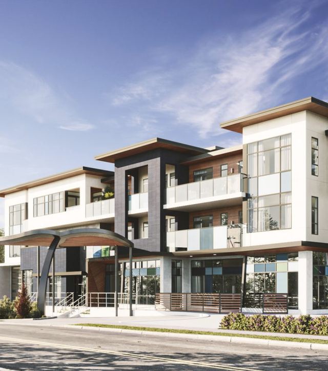 L’Arche — a residential building of one level of underground parking and four levels of apartment space.