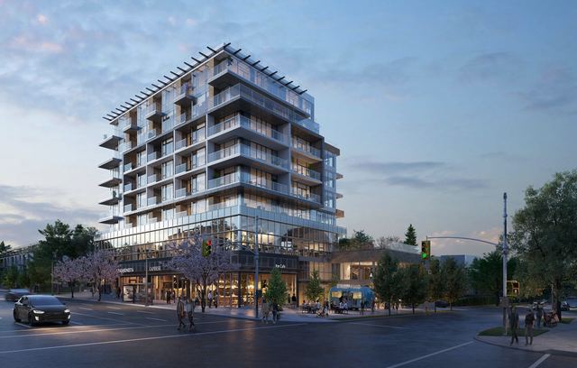 Nova — nine levels of apartment units above grade, over two levels of commercial and office space.