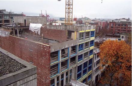 Terminus and Grand, a concrete structure formed by Newform Construction for The Haebler Group