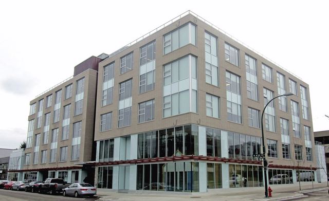 The Fifth — a commercial building of three levels of underground parking and five levels of office space.