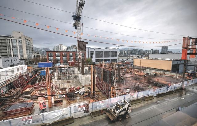 The Fifth — a commercial building of three levels of underground parking and five levels of office space.
