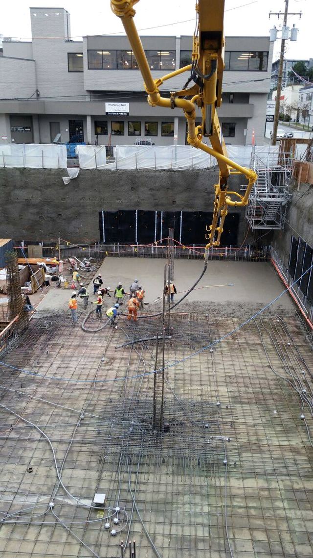 The Fifth — a commercial building of three levels of underground parking and five levels of office space.